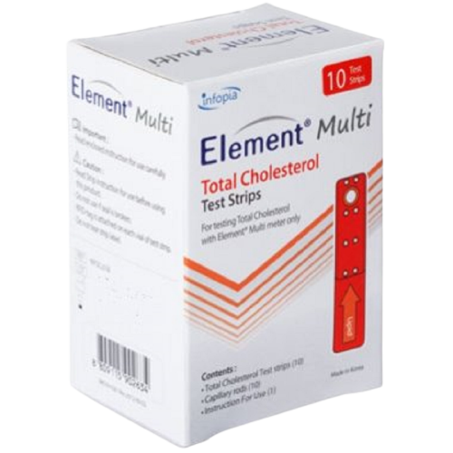 Тест- смужки для визначення загального холестерину ELEMENT Multi №10